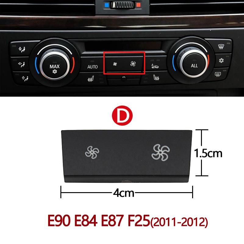 Dashboard AC Climate Ventilation Volume Button Caps For BMW 1 2 3 4 X1 X3 X5 X6 Series F20 F30 F35 F80 F25 F26 E70 E84 E90
