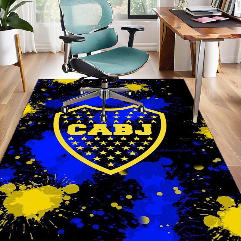 Football Club Emblem Office Rug Chair Mat, Game Carpet, Suitable for Front Door, Bedroom, Living Room, Desk, Holiday Gift