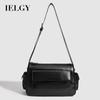 High-End Boston Motorcycle Bag Large Capacity Commuter Wide Shoulder Strap All-Match Shoulder Me
