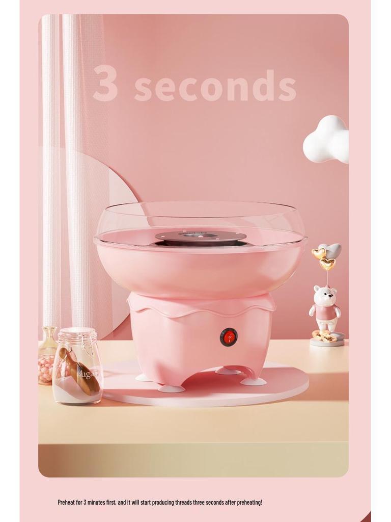 Fully Automatic Mini Cotton Candy Maker for Kids and Home Use