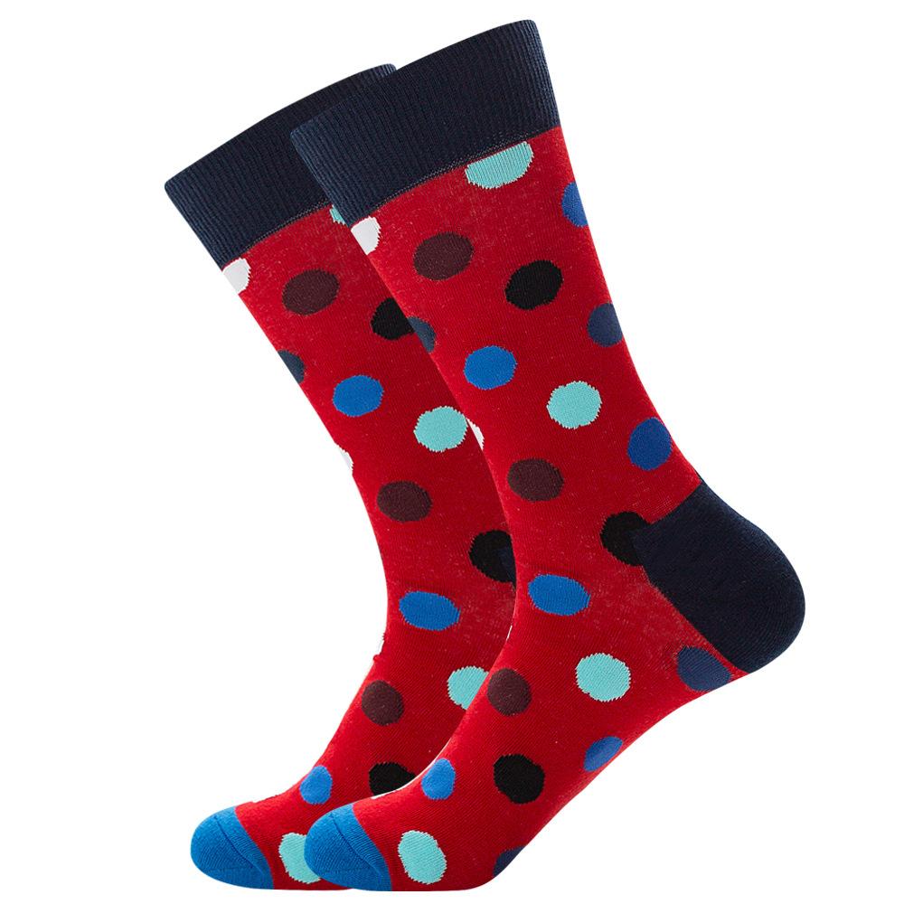 Socks Men's Latest Design Middle Tube Socks Autumn Socks Quality Business Geometric Lattice Colorful Mens Cotton Socks