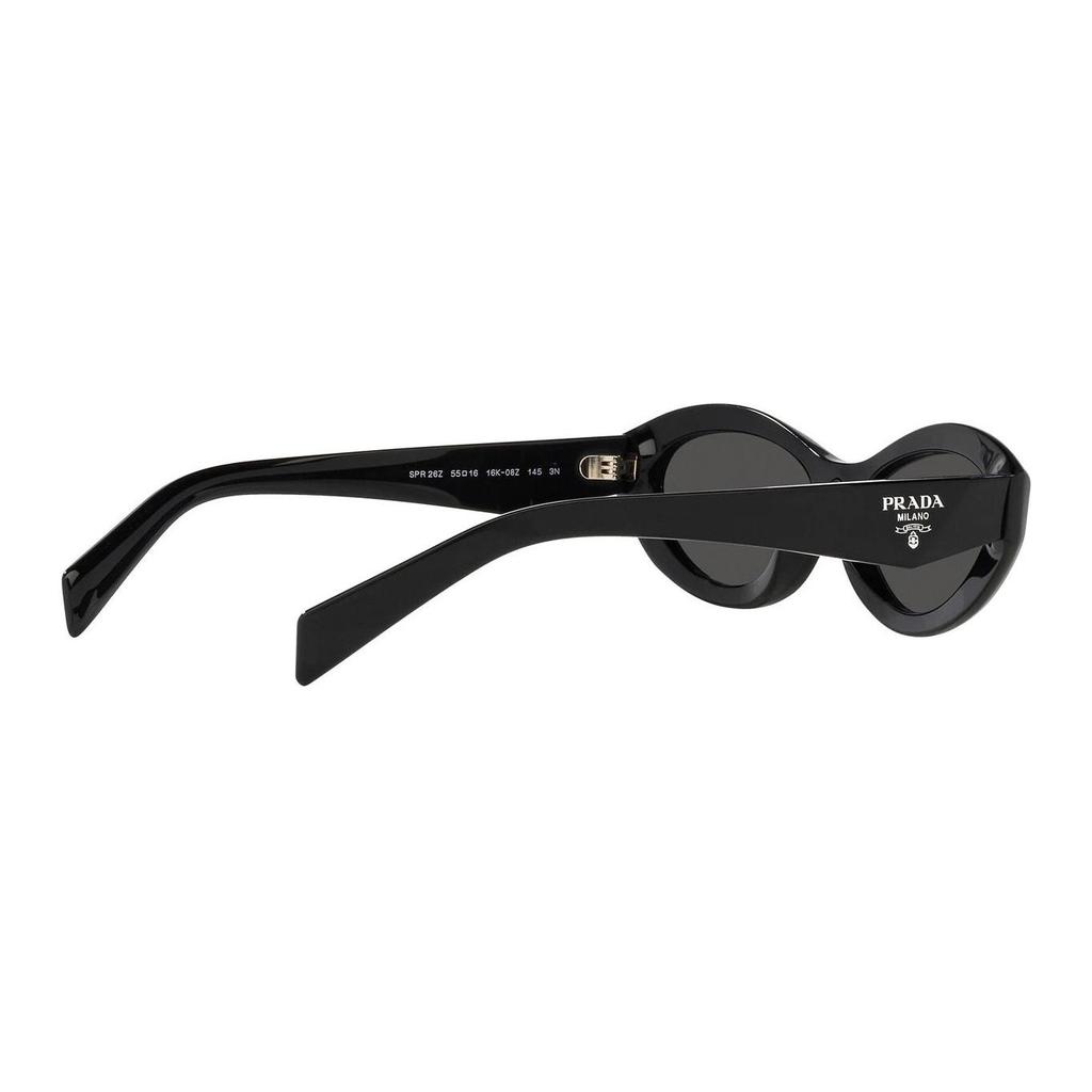 Prada Oval Sunglasses With Logo On The Temples Unisex sunglasses Black 0PR26ZS16K08Z55
