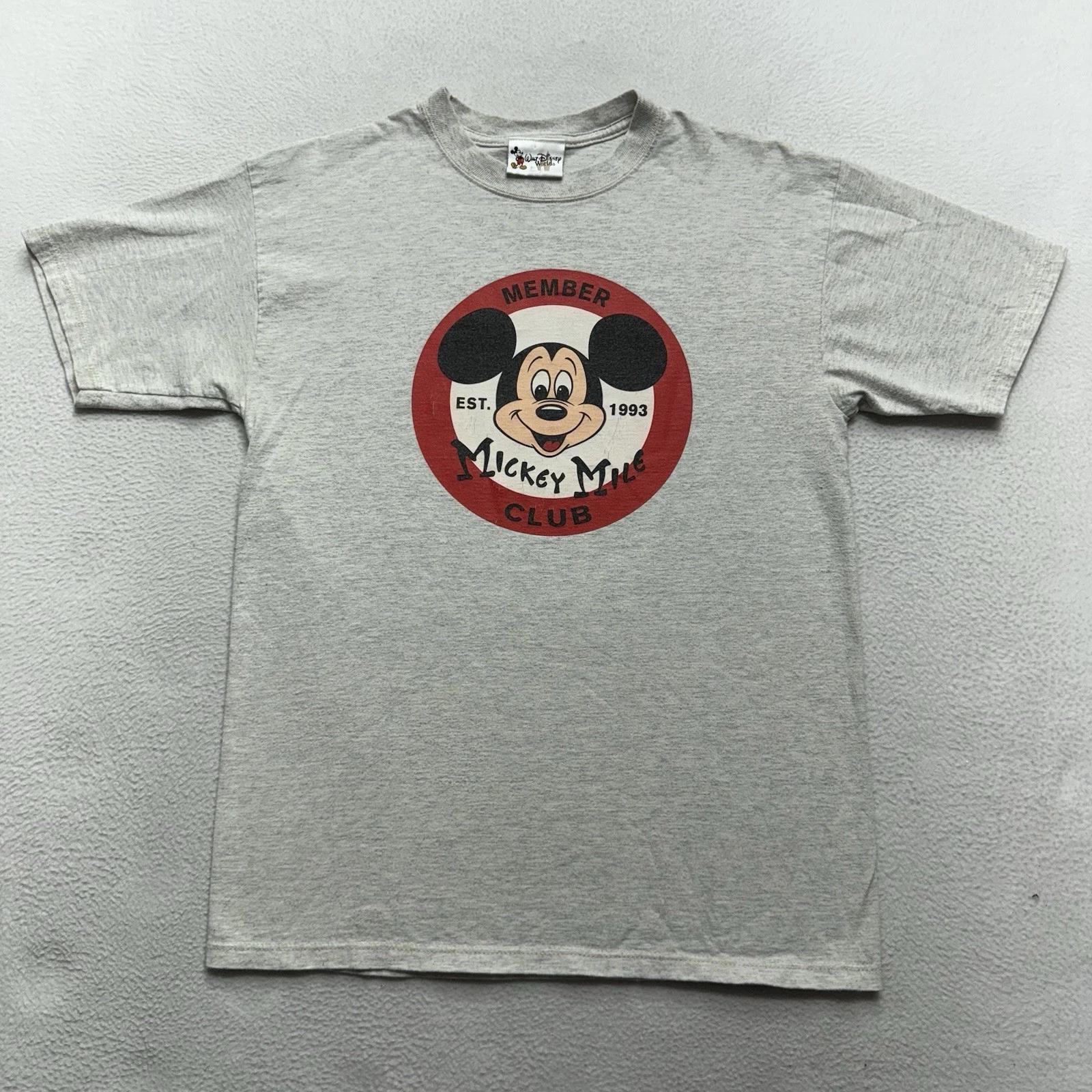 

Vintage 1990s Walt Disney World Member Mickey Mouse Club Gray Small Shirt 2XL
