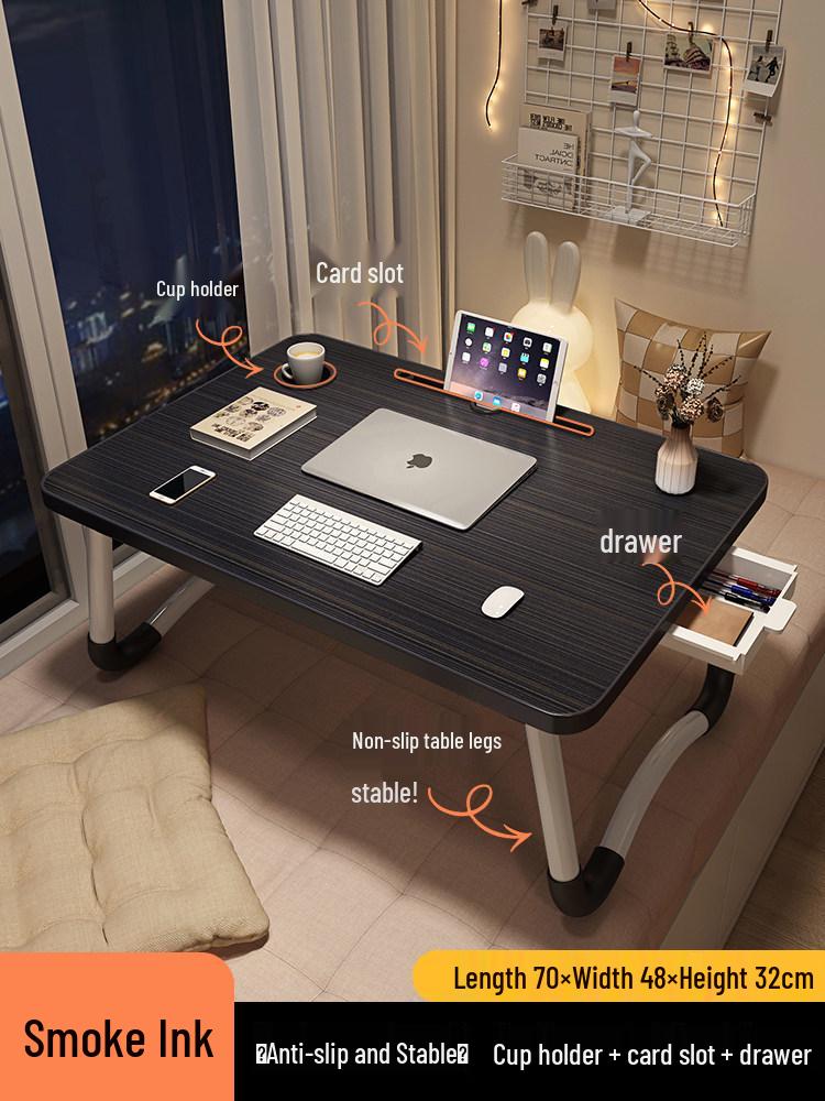 Foldable Bedside Table & Study Desk for Dorms and Kids