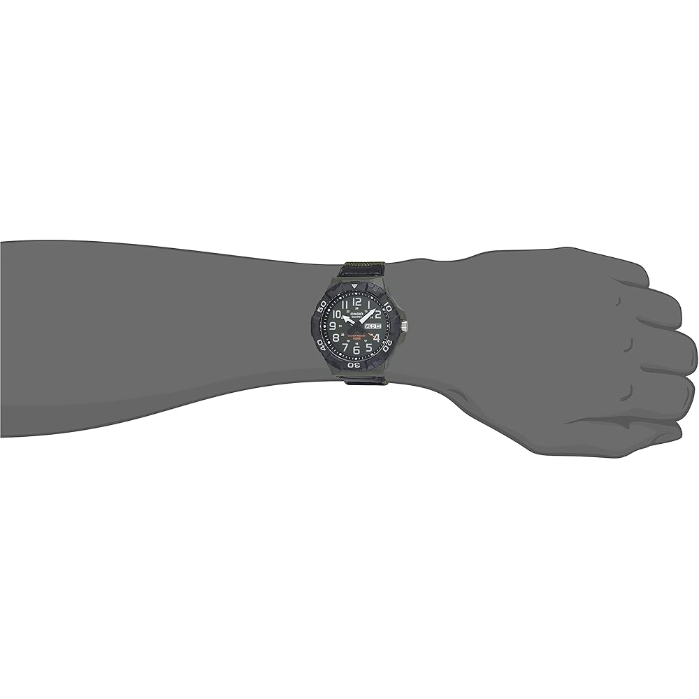 Casio MRW210HB-3BV Green Analog Watch Water Resistant Casual Design