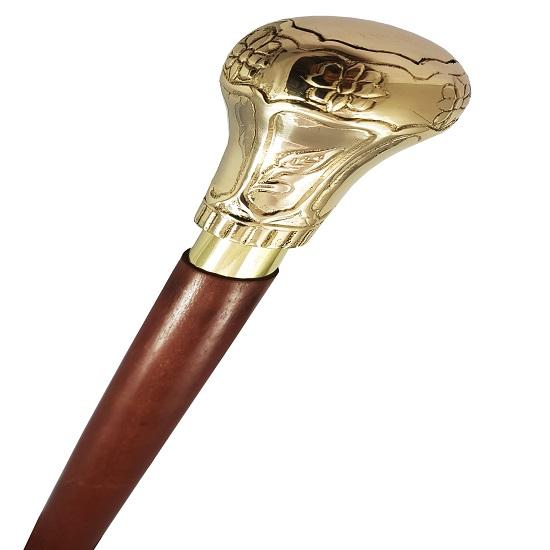 Bengala de madeira com cabo de maçaneta e bastão de jacarandá