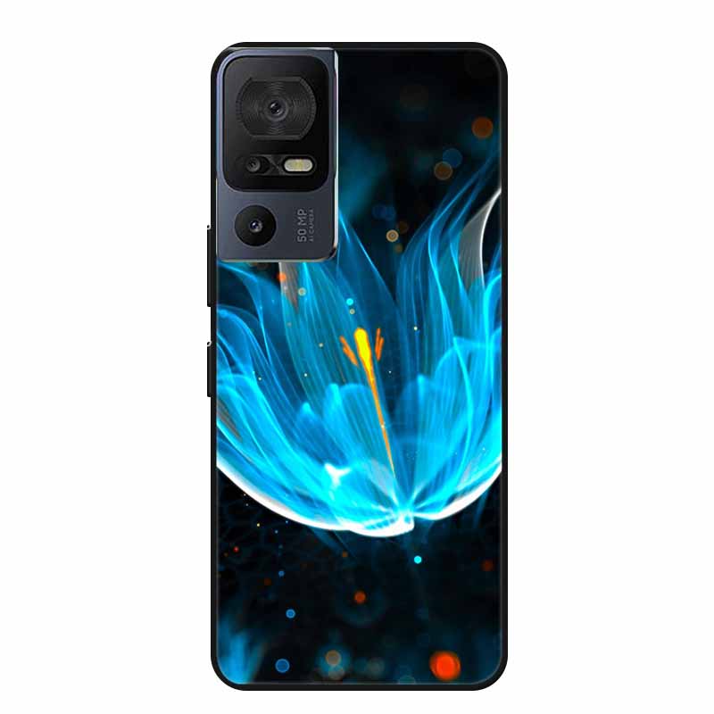 Für TCL 40 SE Handyhülle 40SE Hülle Schwarzes Silikon Weiche Rückseite Hülle Für TCL 40 SE Hülle Funda Für TCL40SE Capa 6.75" Schale