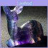Hand Carved Mini Deer Natural Fluorite Quartz Crystal Gift Healing Decor Home