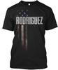 Rodriguez Family American Flag T-Shirt Made In the USA Size S To 5XL Unisex T-Shirt