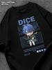 Dice Arisugawa Hypnosis Black T‑shirt Mens Tshirt Womens Tshirts with Letters Print Short Sleeves T-Shirt Casual Street Tee Shirt Top