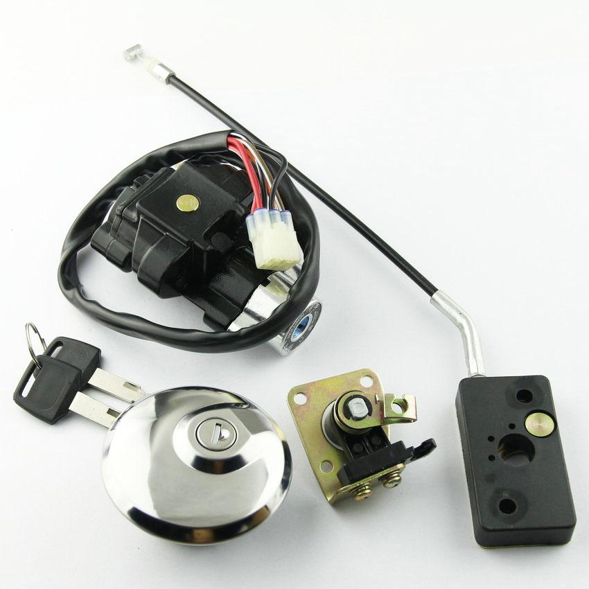 Motorcycle Ignition Switch Fuel Tank Cap Kit For Suzuki GZ125 1998-2003 GZ250 1999-2011 GZ 125 250 Seat Lock Cover Key Set Parts