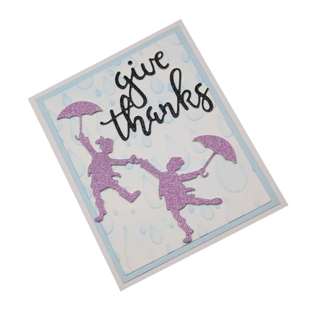 Litere Dă Mulțumiri Cadru Metalic Argintiu Șablon Embosare Matrițe de Tăiere Pentru Scrapbooking DIY Album de Hârtie Confecționare Carduri