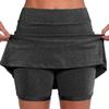 Women's Athletic Skort High Waist Pocketed Stretch Casual Running Shorts Skirt