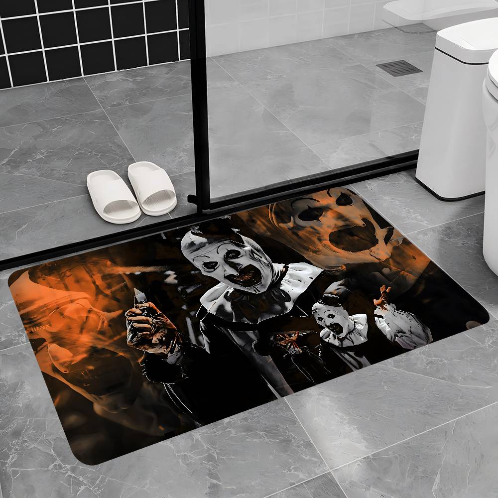 Horror Movie Terrifier Entrance Door Mat Washable Non-Slip Living Room Sofa Chairs Area Mat Kitchen Welcome Doormat