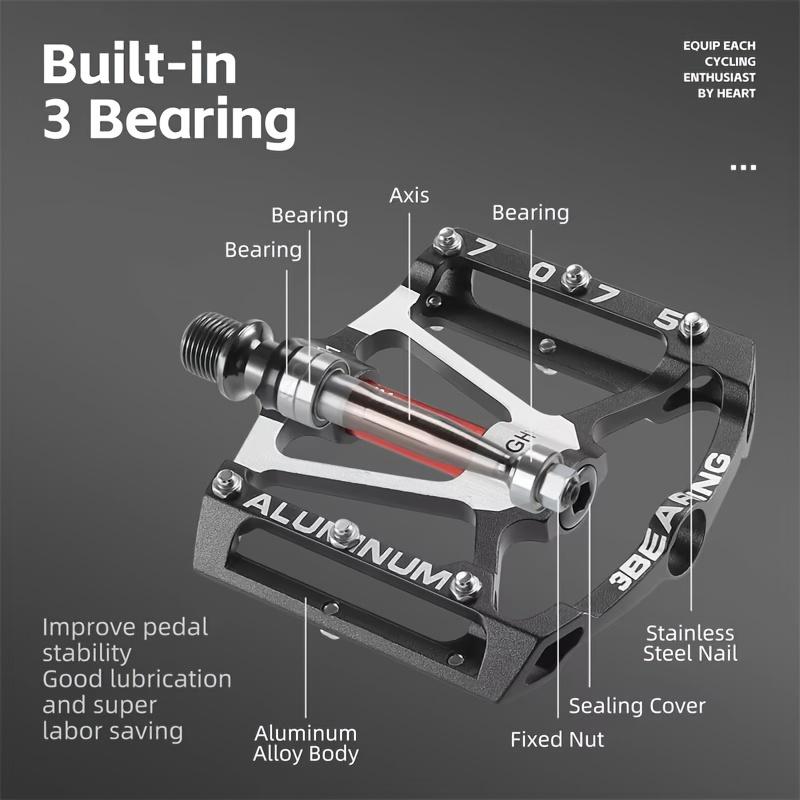 WEST BIKING Bicycle Pedals Ultralight Anti-slip CNC BMX MTB Road Bike Pedal Cycling Sealed Bearing Bike Pedals