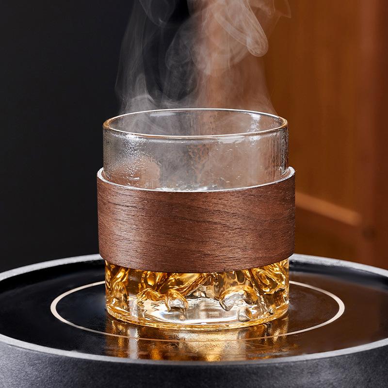 High Borosilicate Glass Guanshan Cup, High Temperature Resistant Transparent Buckle Cup, Household Tea Cup Is Not Hot And Insulated Glass