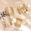 European & American High-End Gold Wire Multi-Layer Bracelet Necklace.