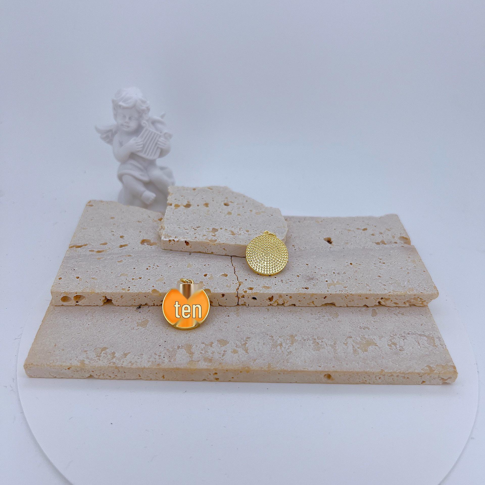 

European & American Cross Pure Copper Drip Oil Pendant Necklace for Women