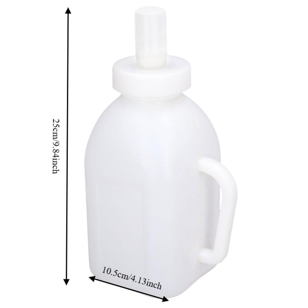 2Pcs Easy Cleaning 1L Capacity Calf Feeding Bottle Durable White Calf Nursing Bottle Feeding Bottle Daily Drinking
