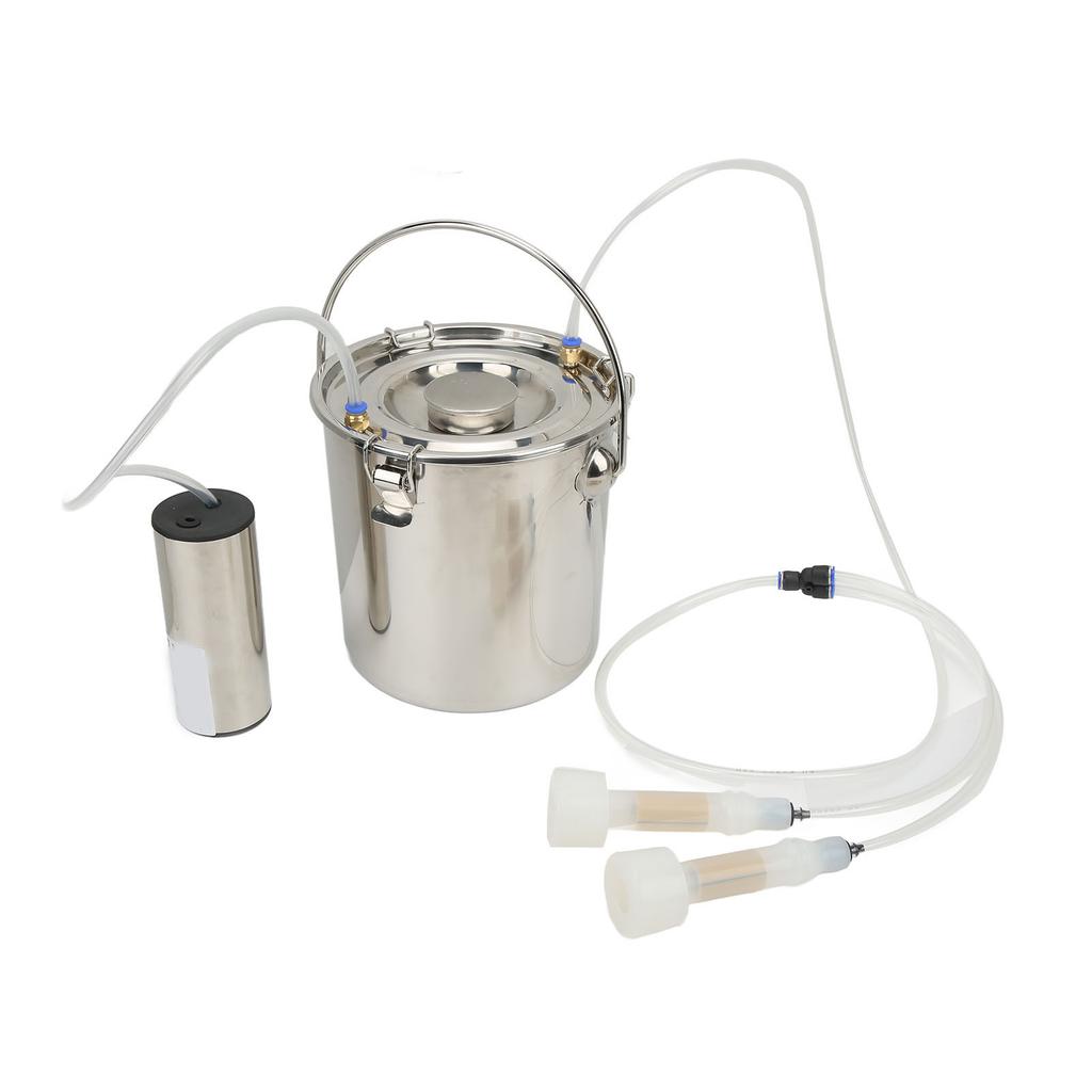 7L Ziegenmelkmaschine Ziegenmelker mit 304 Edelstahl Eimer für Rinder Schafe