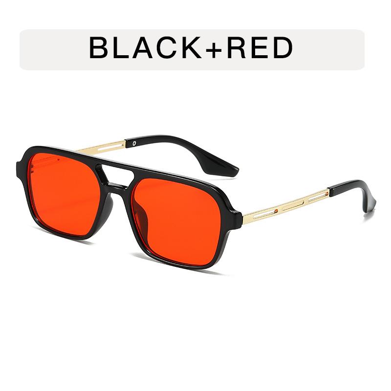 European American Style Men's Sunglasses Square Shape Double Bridge Sun Glasses for Women Vintage Classic Female Glasses