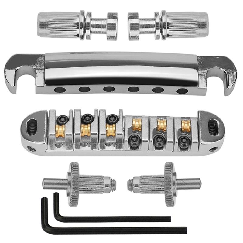 Roller Guitar Bridge Tailpiece For Electric Guitar Parts Gold/Silver/Black