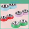 Colorful Pet Stainless Steel Double Bowl Plastic Pet Bowl Wholesale From Factory