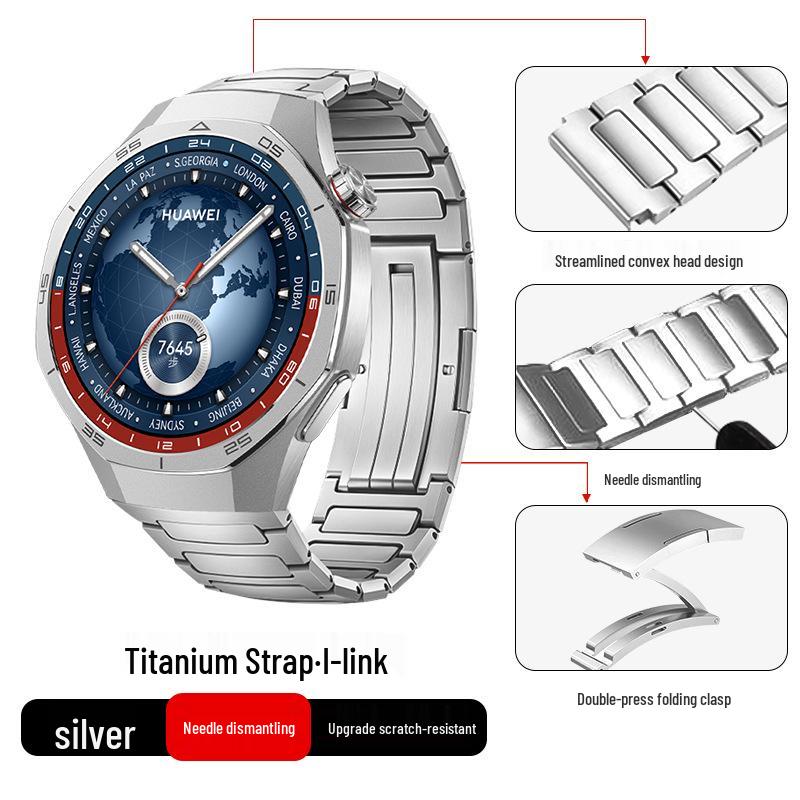 Titanium Alloy Strap for Huawei GT5/Pro GT4/Watch5/4/6 - Business Style Watch Band