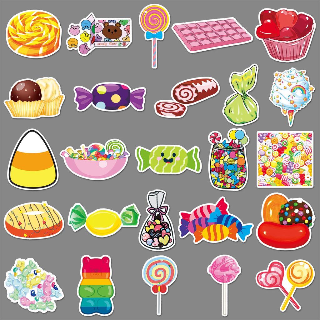 50 Colorful Cartoon Stickers: Waterproof DIY for Phone Cases & Suitcases
