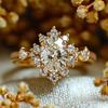 Classic Copper Alloy Zircon Ring Ladies Jewelry Wedding Promise Party Gift