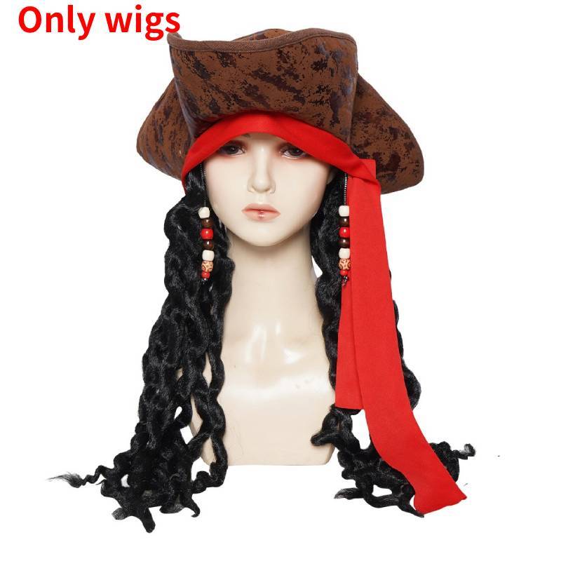 

Pirates Of The Caribbean Jack Sparrow Cosplay For Halloween Cosplay And Stage Performances Wig,One Size