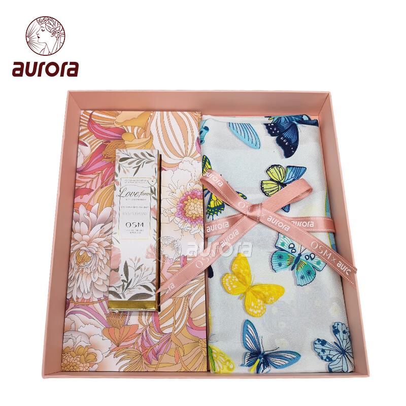 Aurora Mulberry Silk Scarf & Hand Cream Gift Set