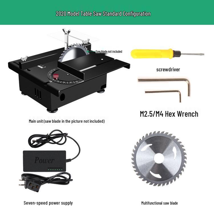Compact Multi-Functional Electric Table Saw and Grinder for DIY Woodworking and Model Precision Cutting