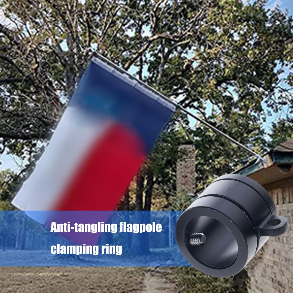 Rustproof Aluminum Alloy Flag Poles Rotating Rings Adjusting Bearing Swivel System for 0.8-1.01Inch Flagpoles Antitangle