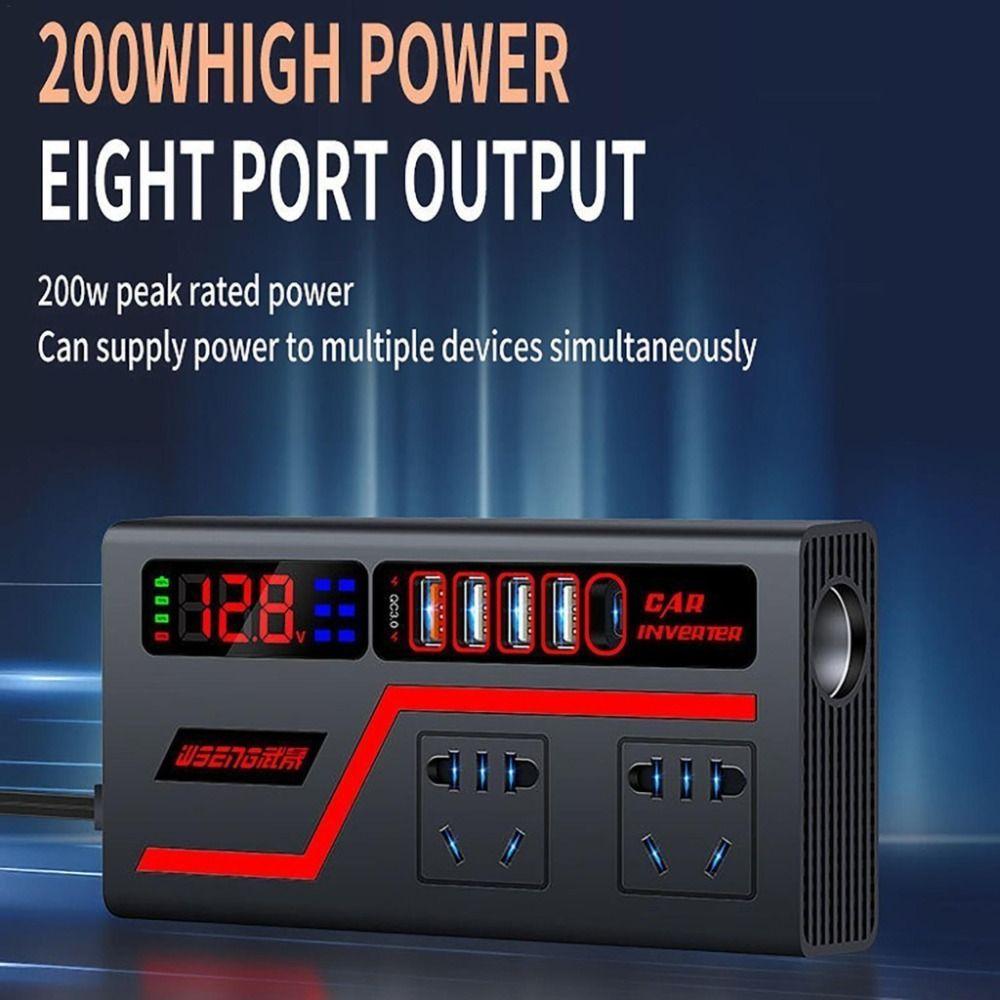 DC 12V/24V To 220V Car Inverter 200W High Power Automotive Charger Inverter Car Converter Socket
