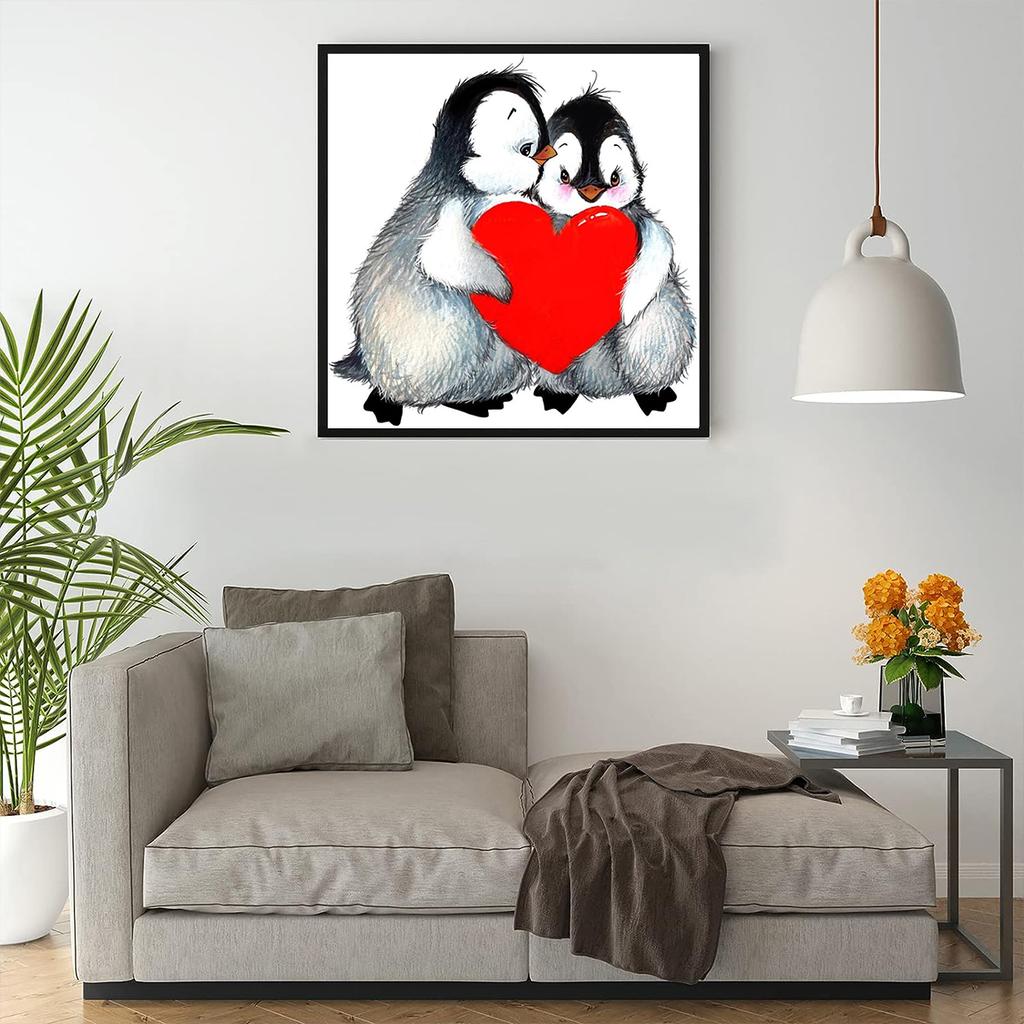 5D Diy Diamond Painting Love Penguin Diamond Embroidery Full Lay Anime Cross Stitch Kits Home Decor Handmade Gift