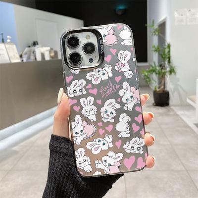 Cartoon Cute Rabbit for IPhone 16 Phone Case 14 Color Silver for IPhone 15 Protective Case