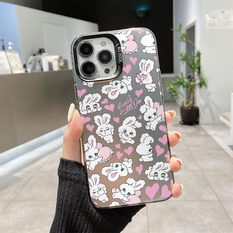 

Cartoon Cute Rabbit for IPhone 16 Phone Case 14 Color Silver for IPhone 15 Protective Case For iPhone 17PROMAX