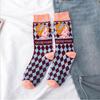 Lolita Mid-Calf Graffiti Kitten Socks - Trendy Japanese Illustration for Autumn/Winter