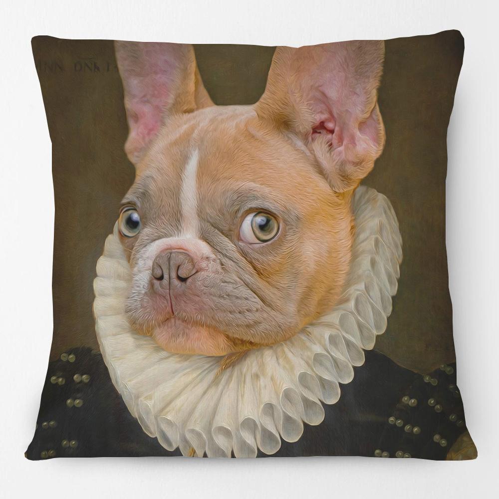Animals Portraits Cushion Covers Stag Zebra Fox Bunny French Bulldog Cheetah Poster Art Decorative Pillow Case