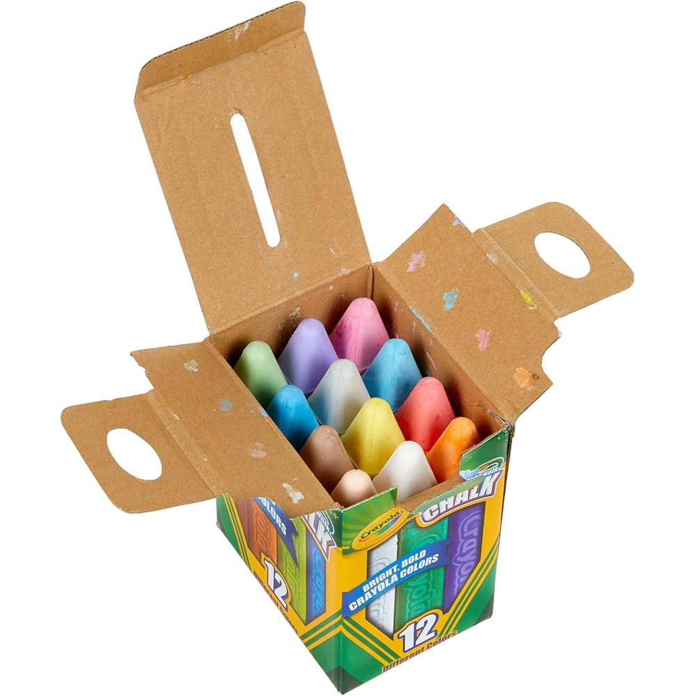 Crayola Jumbo Washable Chalk Outdoor 12 Colors 512012