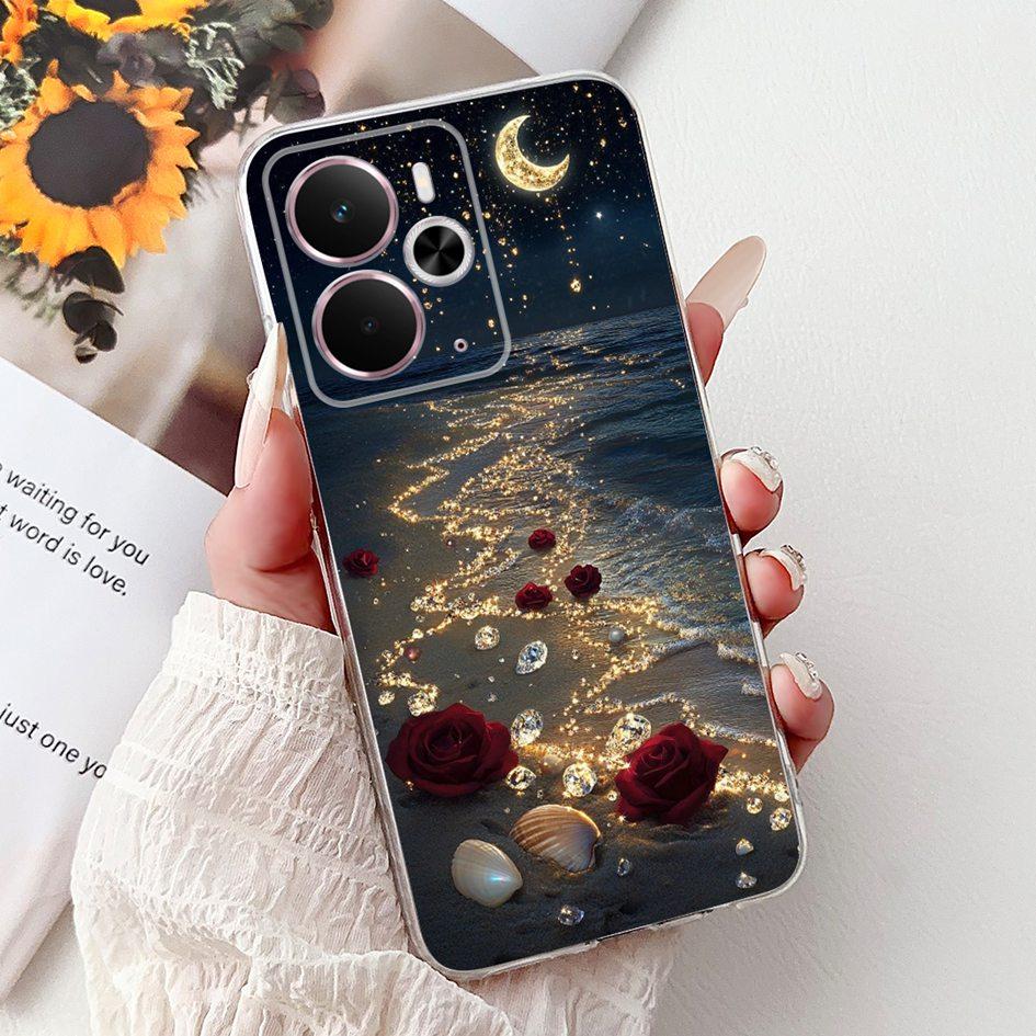 Case For Realme 14 5G New Stylish Rose Butterfly Moon Soft Silicone Cover Coque For Realme14 14X 14T Bumper Realme14T 14 X Funda