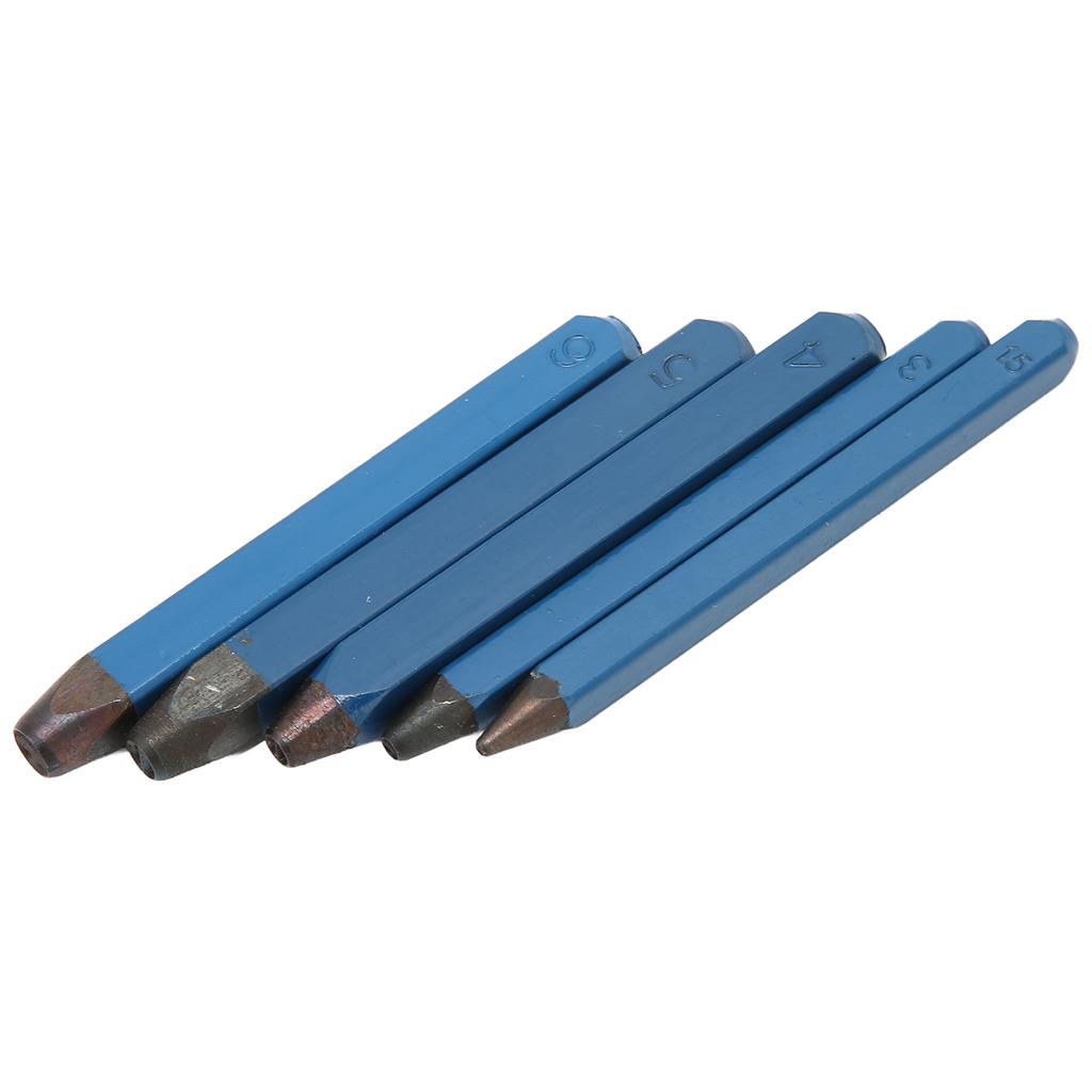5pcs Jewelry Stamping Set 45 Steel Different Patterns Metal Stamps Punches Tools for Wooden Metal