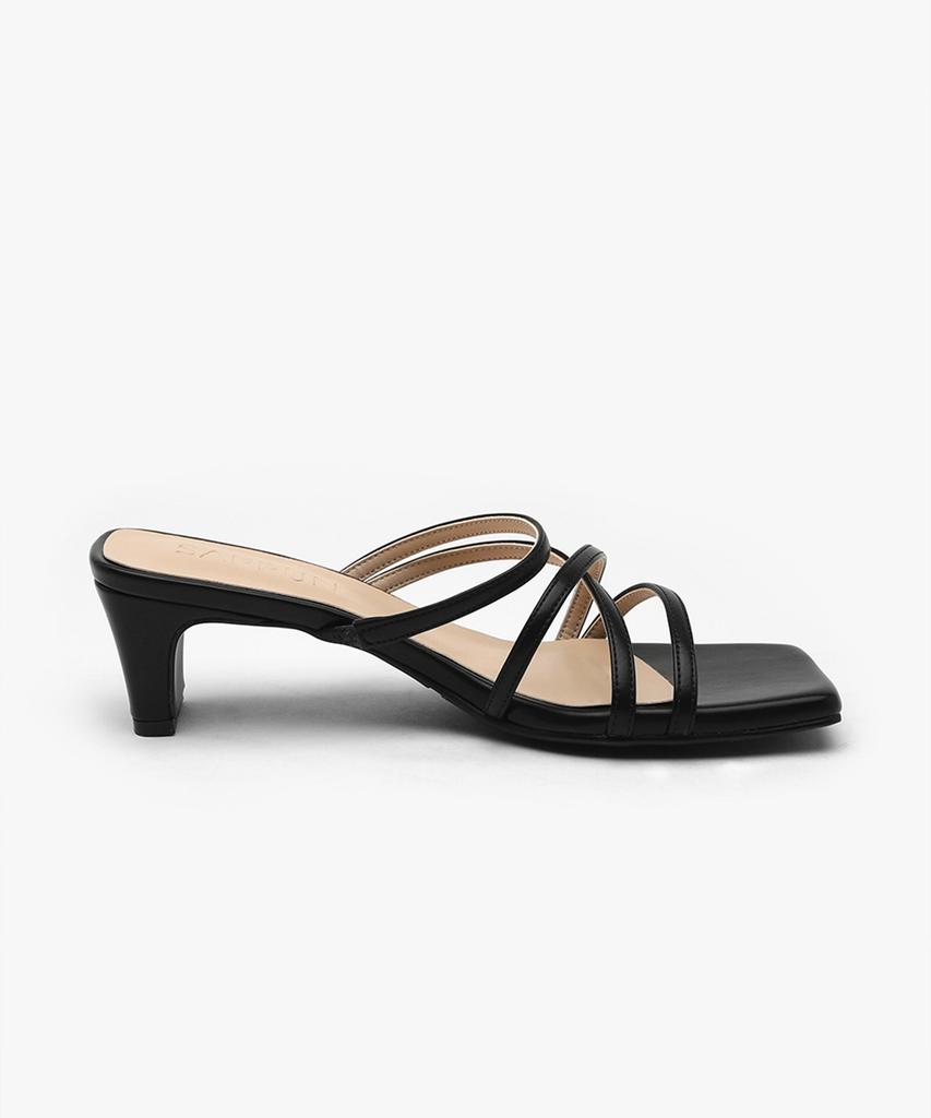 Sappun Natalie Square Strap Sandal Mules (5Cm)