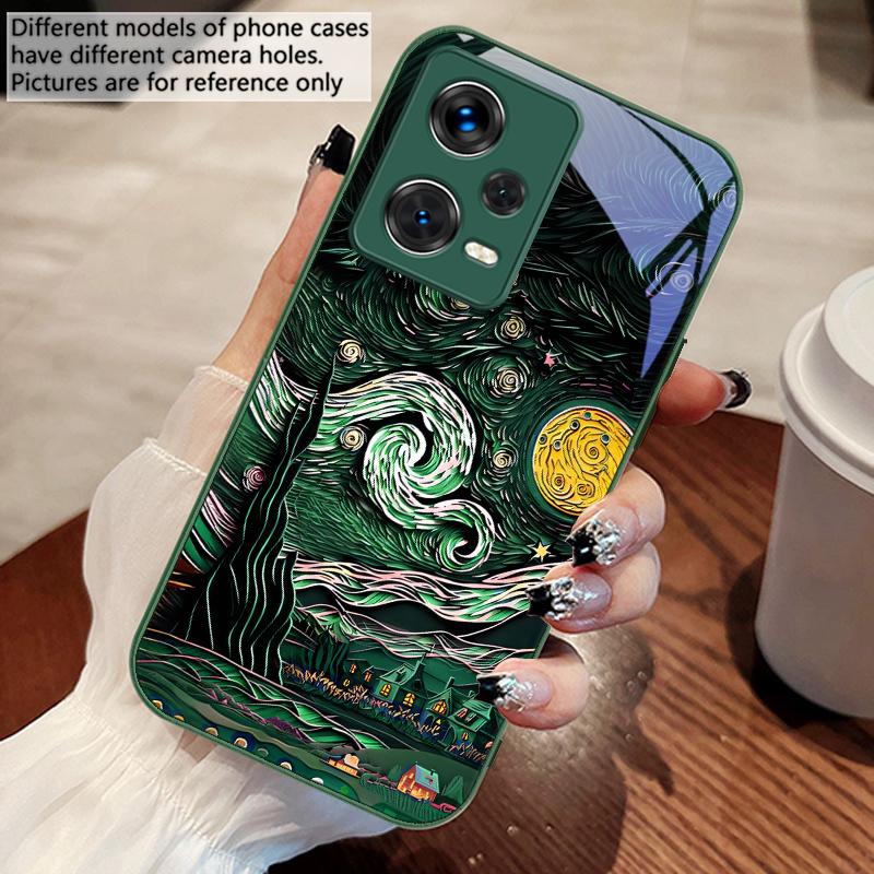 

Oil Painting Starry Sky For Xiaomi Poco M4 X7 F7 Ultra x7pro F7 F6 X6 Pro F5 F4 X5 X3 F3 X2 F4 GT M3 X4 GT Tempered Phone Case Poco X5