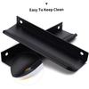 80500mm Hidden Furniture Drawer Handles Kitchen Cabinet Door Black Handles Aluminum Alloy Modern Finger Edge Wardrobe Pulls