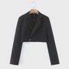 Trendy Spring & Autumn Women's Short-Sleeve Suit Jacket + High-Waist Pocket Skirt