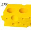 Three-hole Toothbrush Holder Holder, 3-Hole Partitioned Storage, Creative Cheese Shape Organizer, Drip Dry with Hollow Drainage Structure Stand