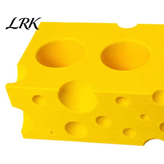 Three-hole Toothbrush Holder Holder, 3-Hole Partitioned Storage, Creative Cheese Shape Organizer, Drip Dry with Hollow Drainage Structure Stand