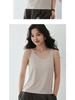 2026 New Arrival Women's Seamless U-Neck Ice Silk Camisole - One Size, Solid Color Sleeveless Top